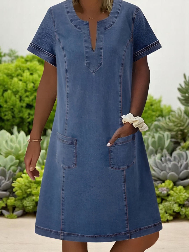 Amber™ | Abito in denim morbido con tasche