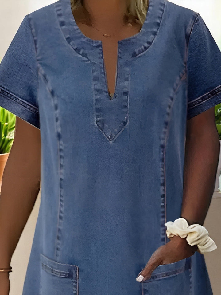 Amber™ | Abito in denim morbido con tasche