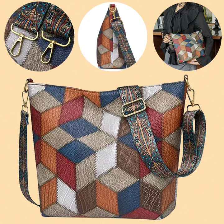 Serena™ | Borsa a mano in pelle mosaico