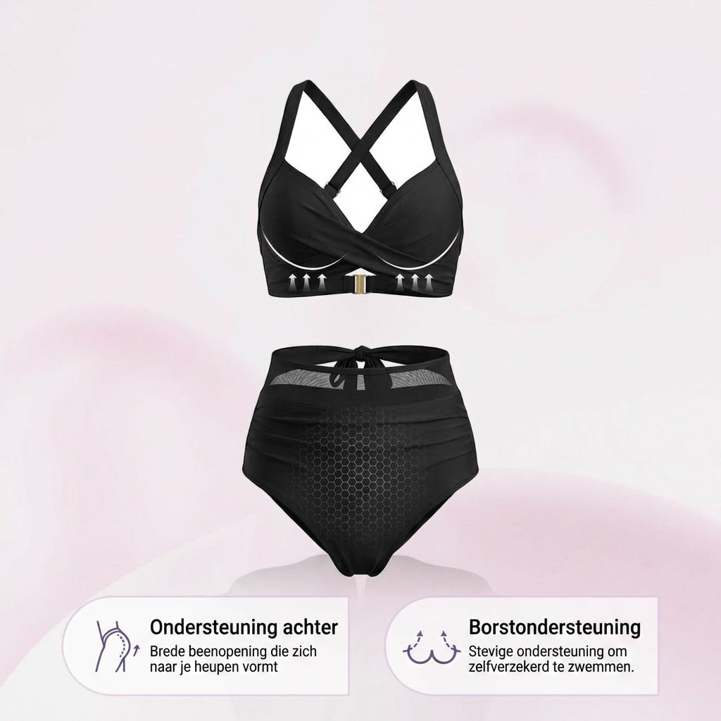 Sabine | Bikini a Controllo Pancia 2-in-1 con Vita Alta