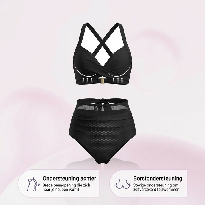 Sabine | Bikini a Controllo Pancia 2-in-1 con Vita Alta