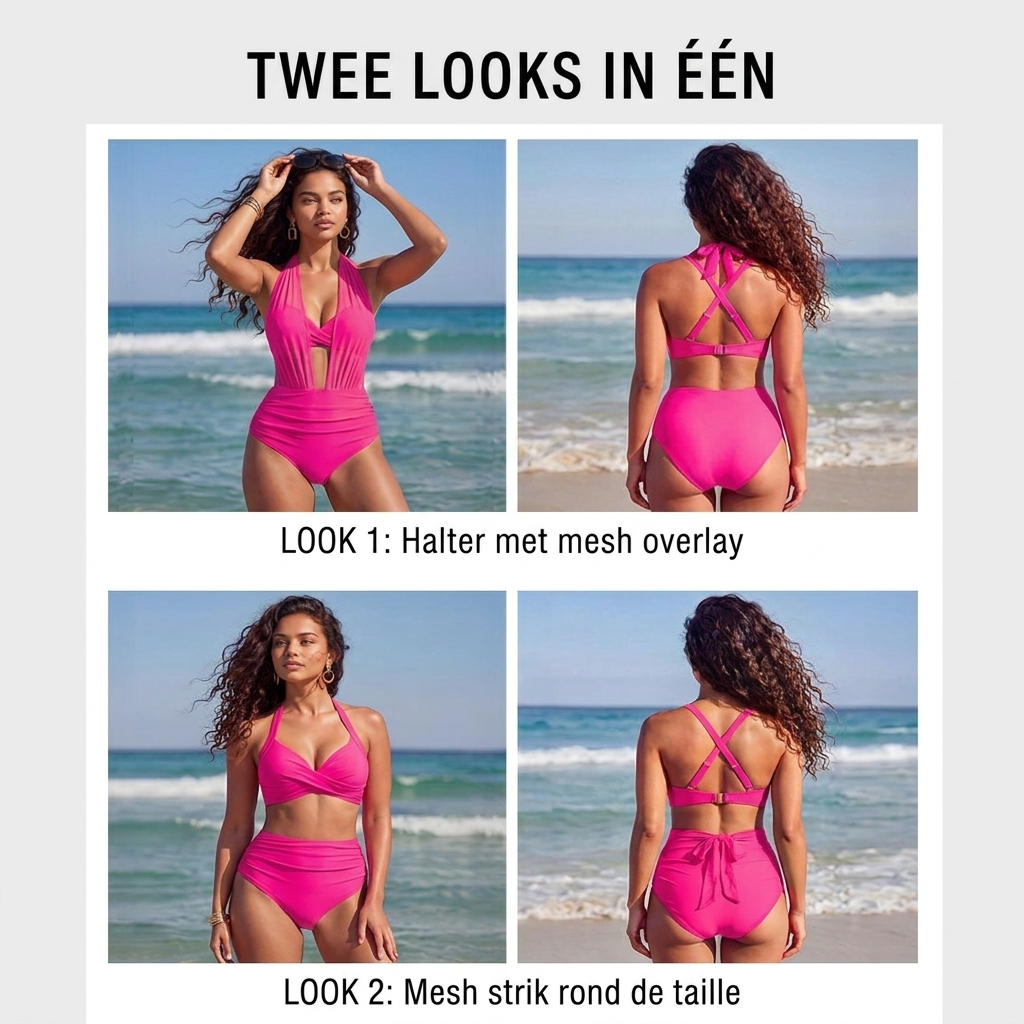 Sabine | Bikini a Controllo Pancia 2-in-1 con Vita Alta