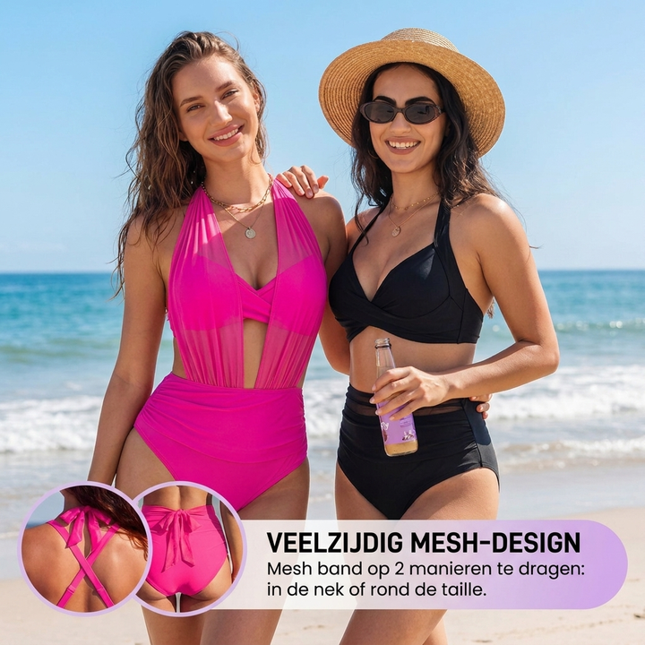 Sabine | Bikini a Controllo Pancia 2-in-1 con Vita Alta