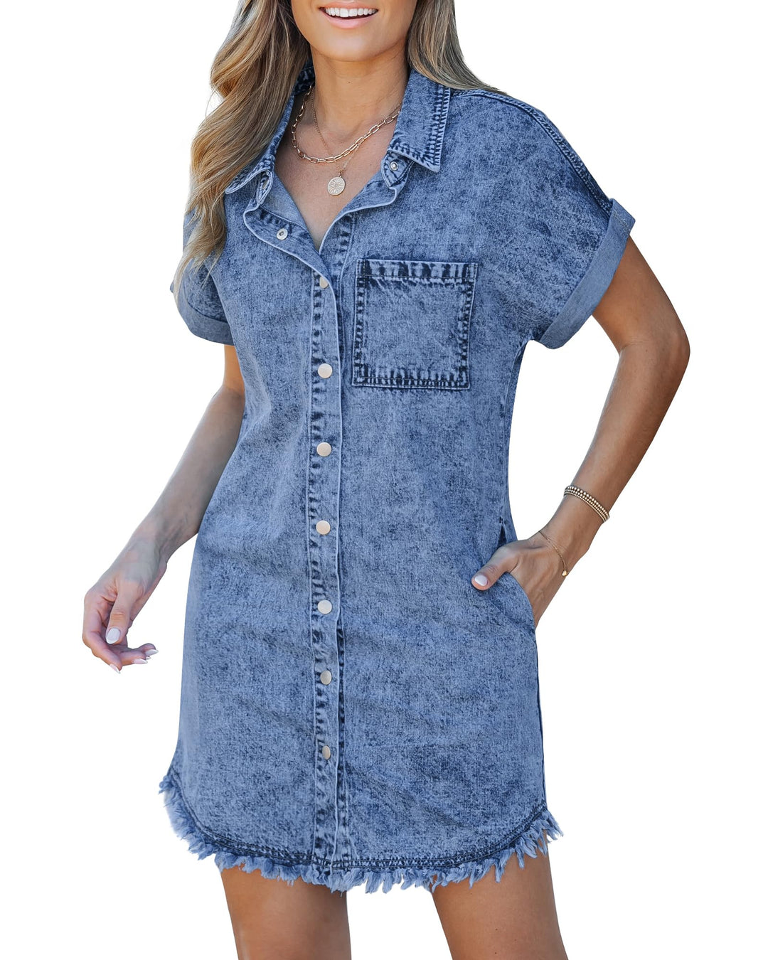 Kaelia | Vestito Camicia in Denim
