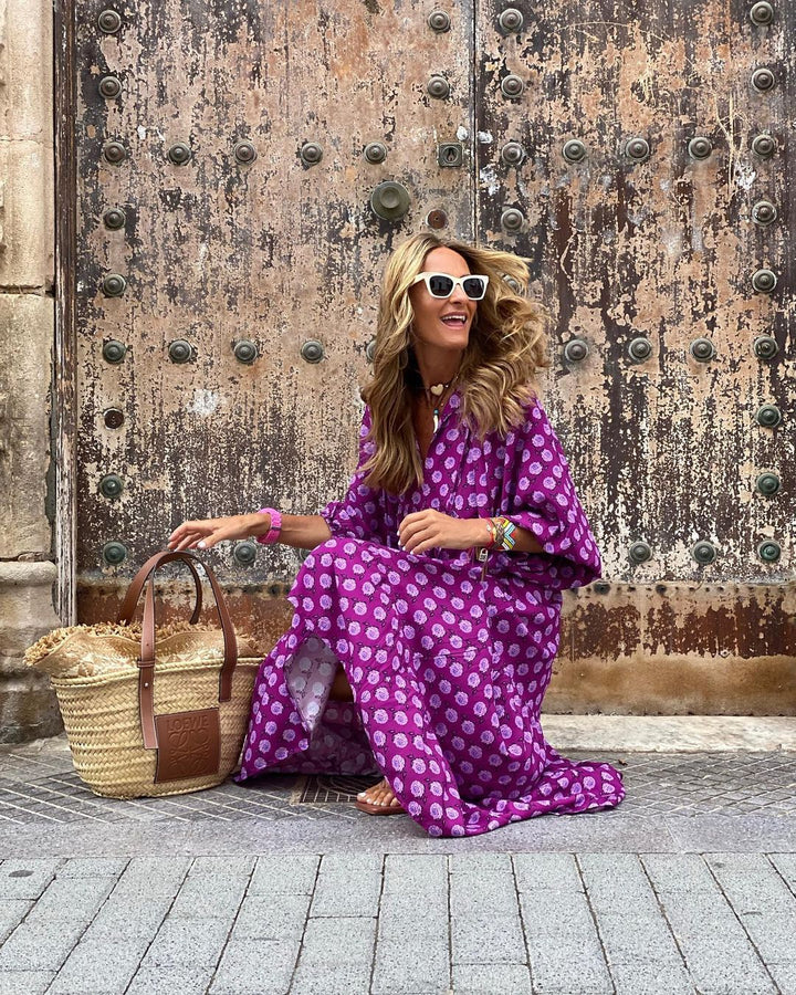 NOMI™ - Abito lungo boho chic