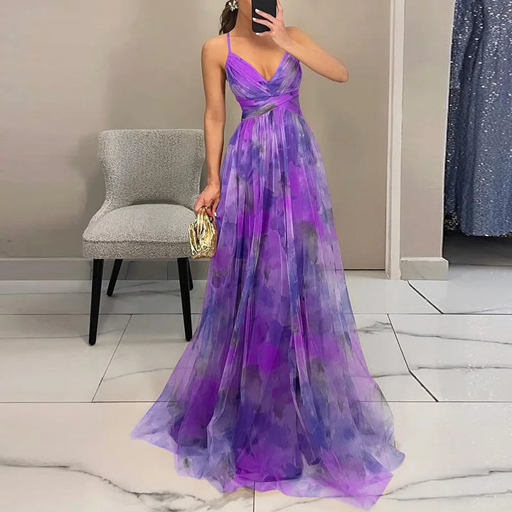 Gisela | Vestito Maxi con Stampa Incantevole