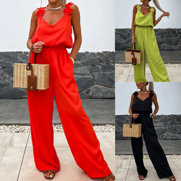 Nomi - Tuta Estiva Donna con Fiori | Elegante Jumpsuit Femminile