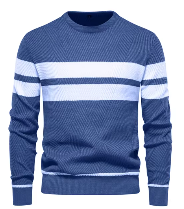 Maglione elegante da uomo con motivo a spina di pesce