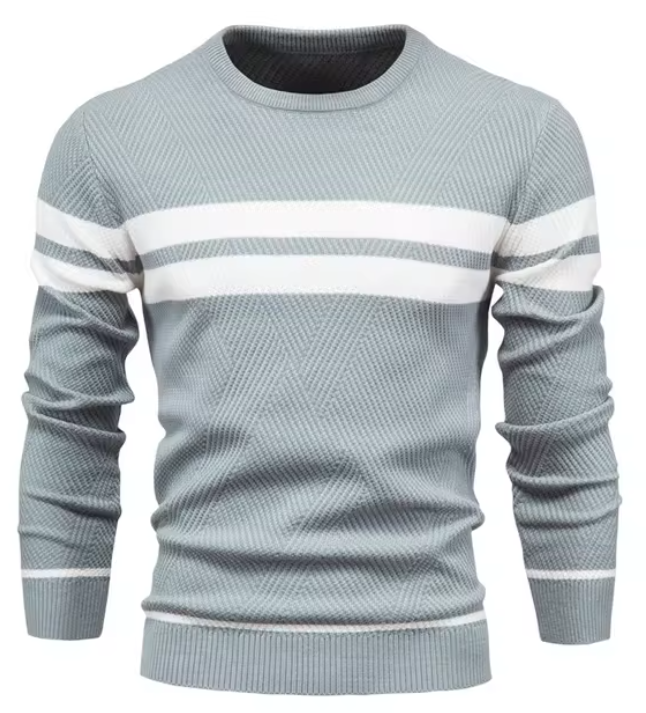 Maglione elegante da uomo con motivo a spina di pesce
