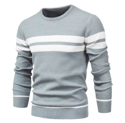 Maglione elegante da uomo con motivo a spina di pesce
