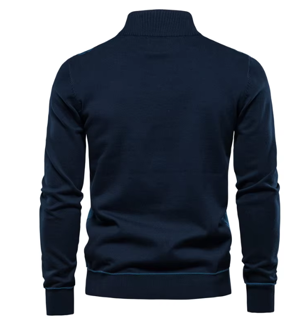 Pullover da Uomo con Mezzo Zip