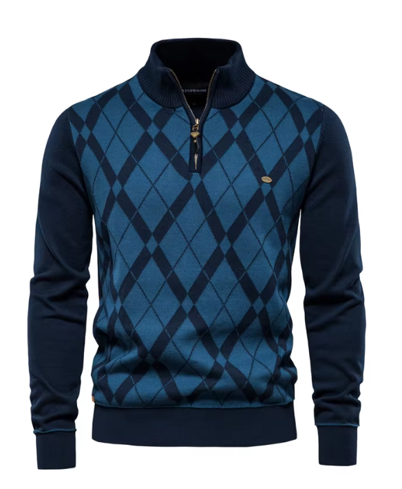 Pullover da Uomo con Mezzo Zip