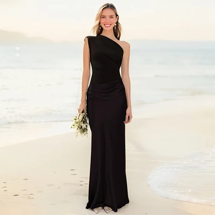 Luna™ | Abito Maxi in Seta con Spacco