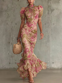 Abito Maxi Fiora Vintage Rose