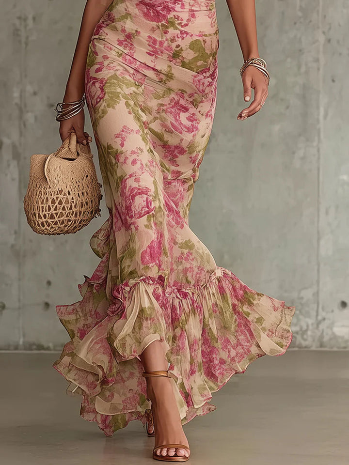 Abito Maxi Fiora Vintage Rose