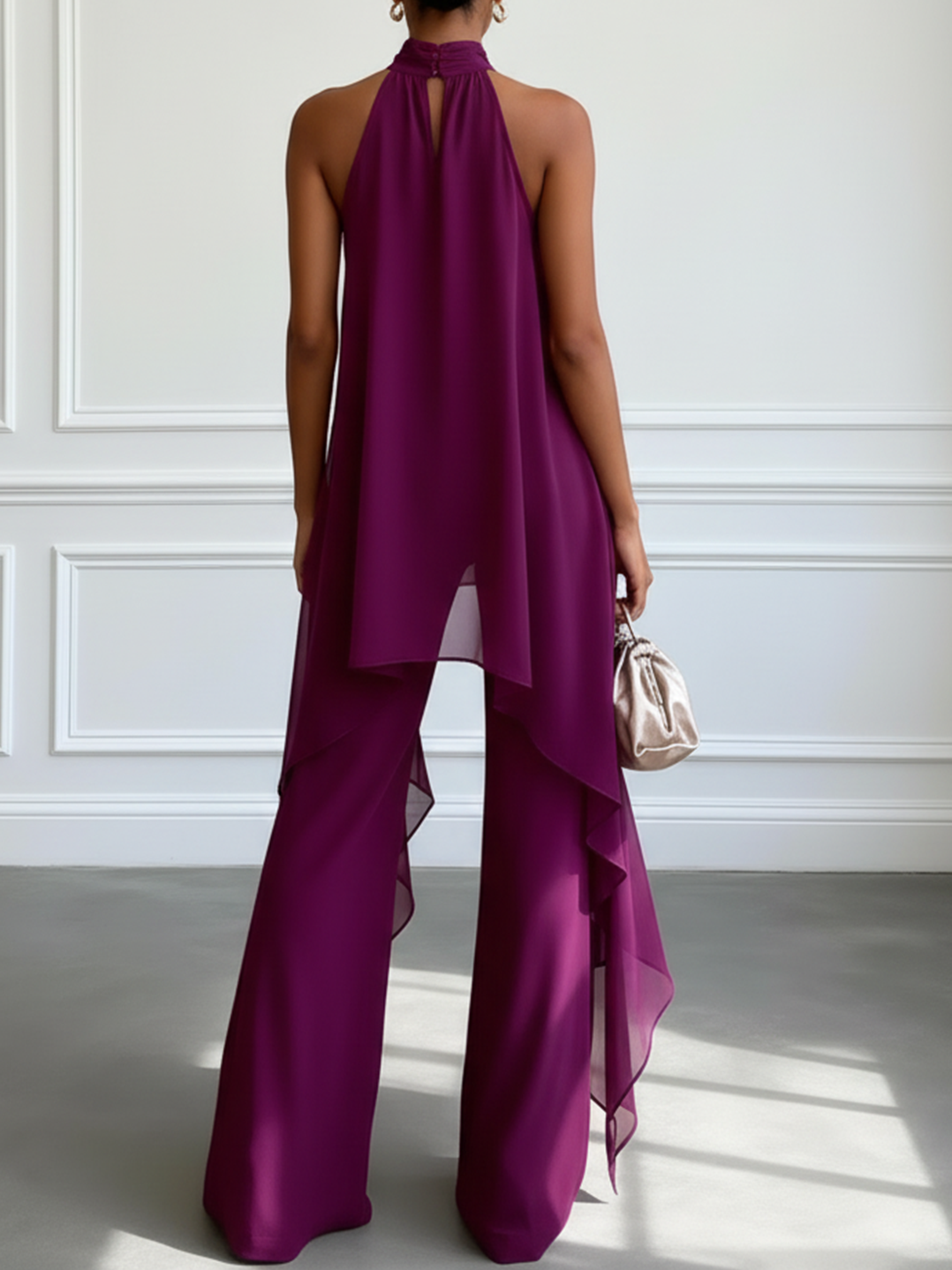 Viola - Completo Elegante Halter con Pantalon