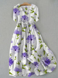 Amélie | Elegante abito con fiori di lavanda