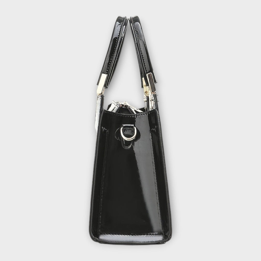 Gianna Boutique - Borsa a Mano con Motivo Coccodrillo Lucido