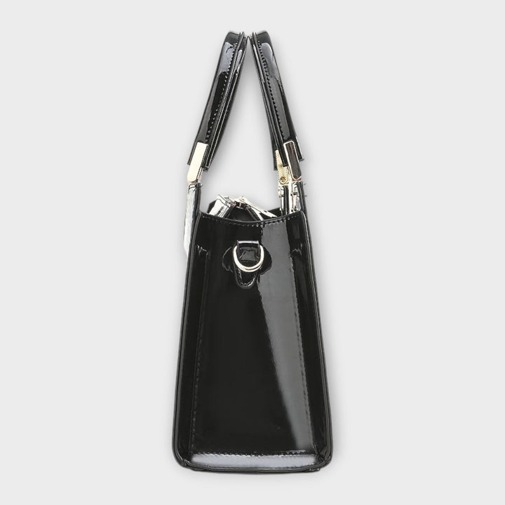 Gianna Boutique - Borsa a Mano con Motivo Coccodrillo Lucido