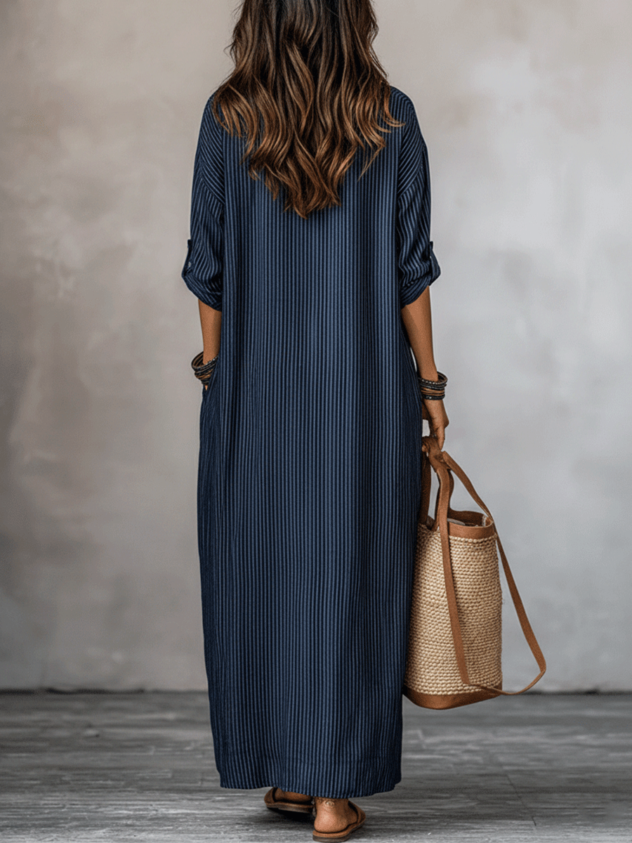 Abito Maxi Loose-Fit Indigo Nomadico