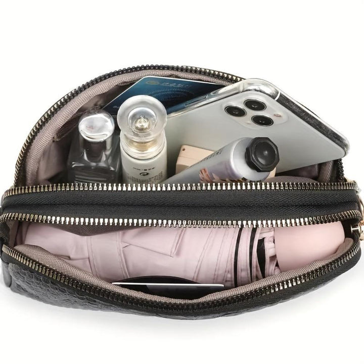 Cora | Bella mini borsa a tracolla in similpelle con motivo coccodrillo