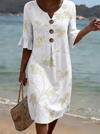 Abito casual da donna con stampa floreale.