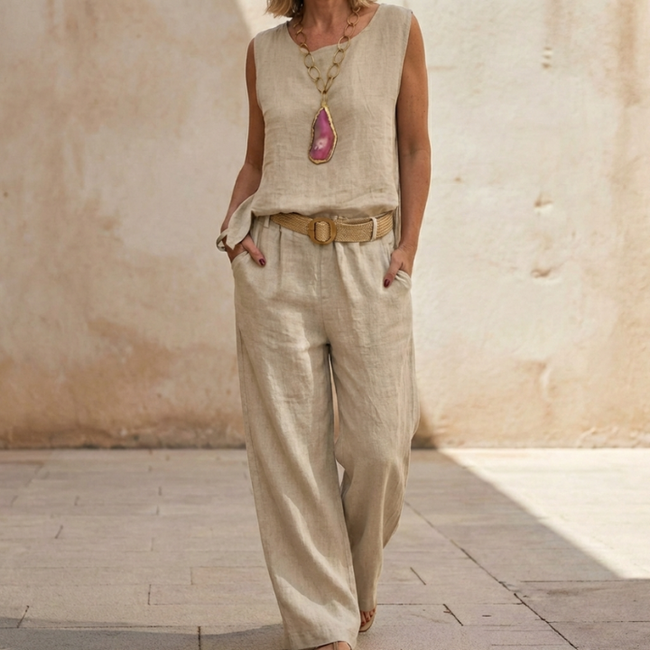 Paloma | Completo di Top Senza Maniche e Pantaloni Corti Bohemien