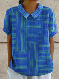 Mila | Blusa a righe blu