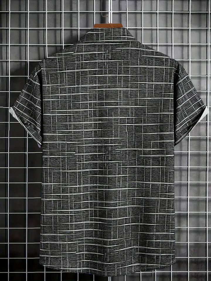 Lenoir™ | Chemise élégante à motif rayé et à carreaux