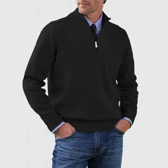 Harold™ | Maglione raffinato con mezza zip