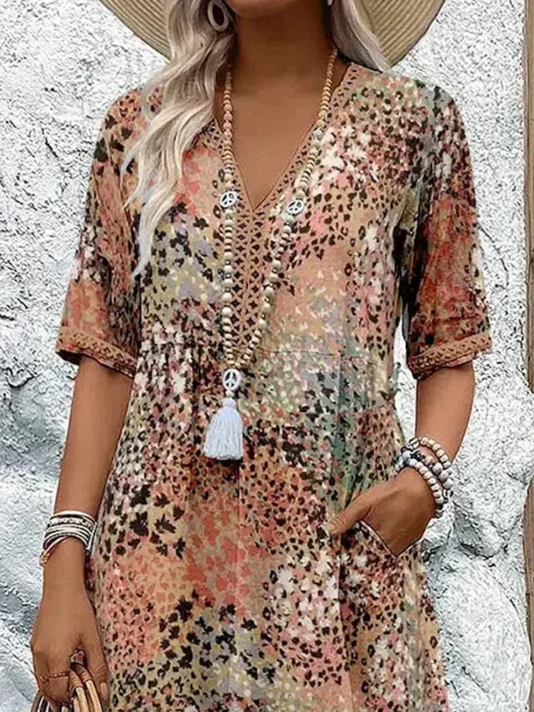 Sommerfeld | Abito midi leggero con scollatura a V