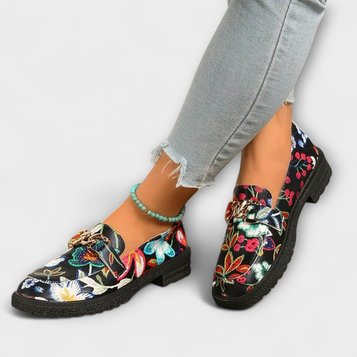 Serena™ | Mocassini Multicolore con Motivo Floreale