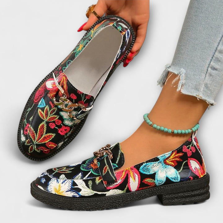 Serena™ | Mocassini Multicolore con Motivo Floreale