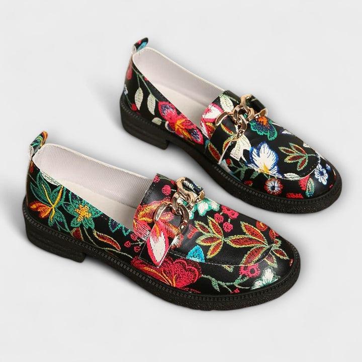 Serena™ | Mocassini Multicolore con Motivo Floreale