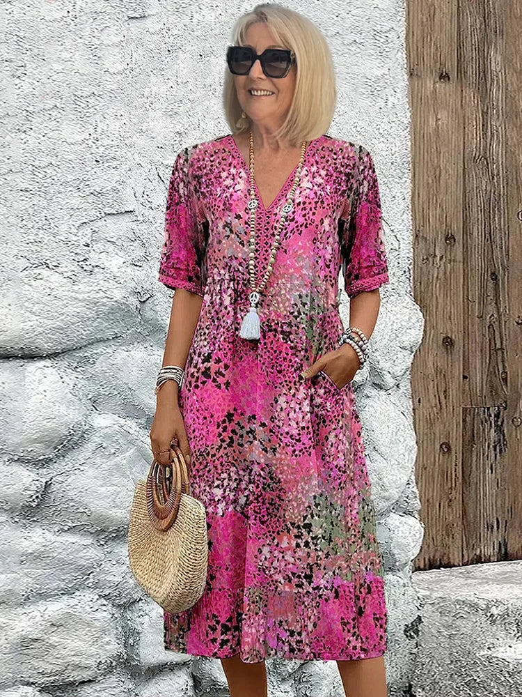 Sommerfeld | Abito midi leggero con scollatura a V