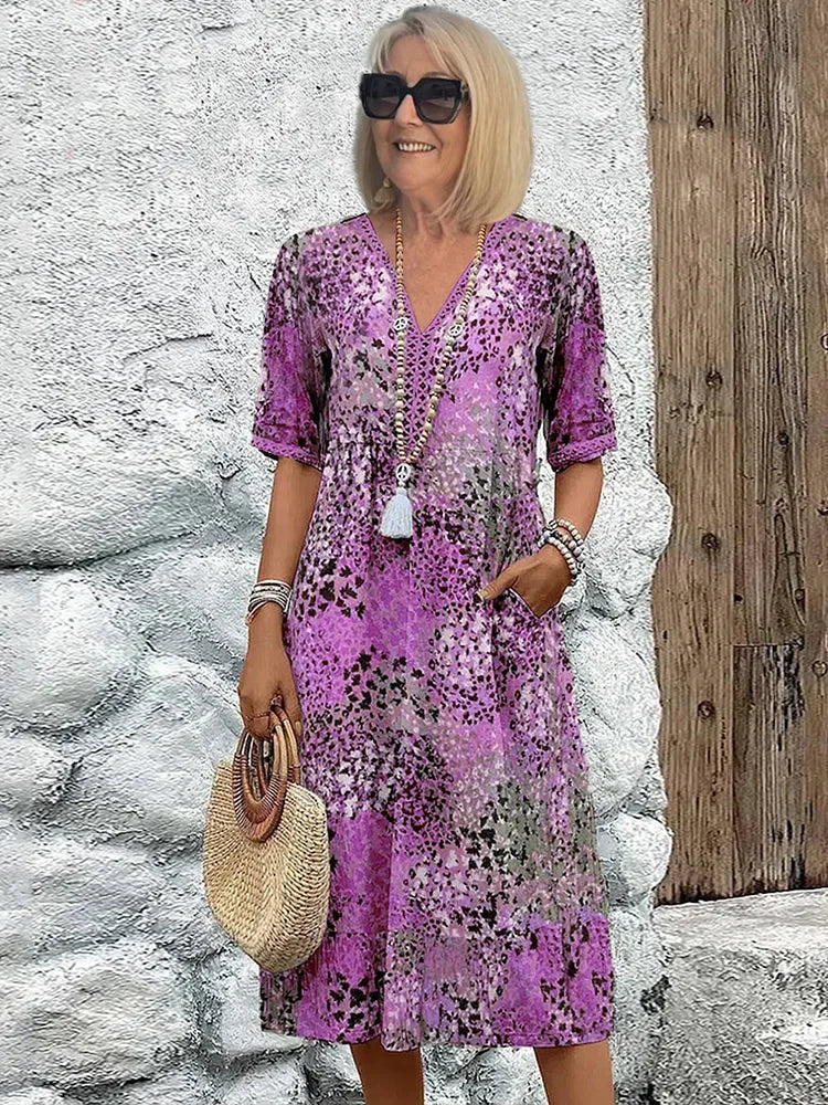 Sommerfeld | Abito midi leggero con scollatura a V