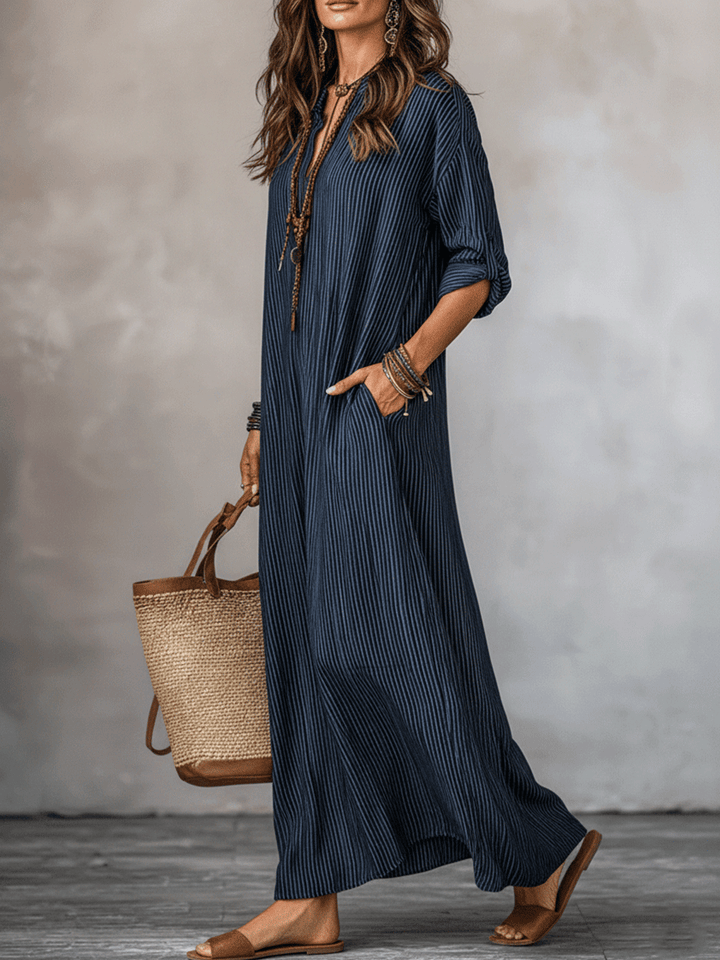 Abito Maxi Loose-Fit Indigo Nomadico