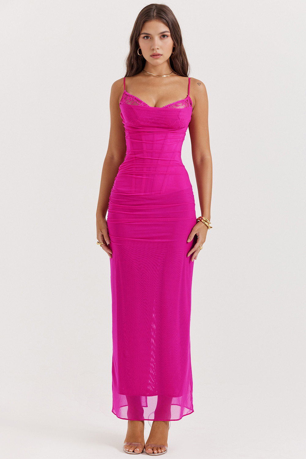 Auri | Abito Drappeggiato in Tulle