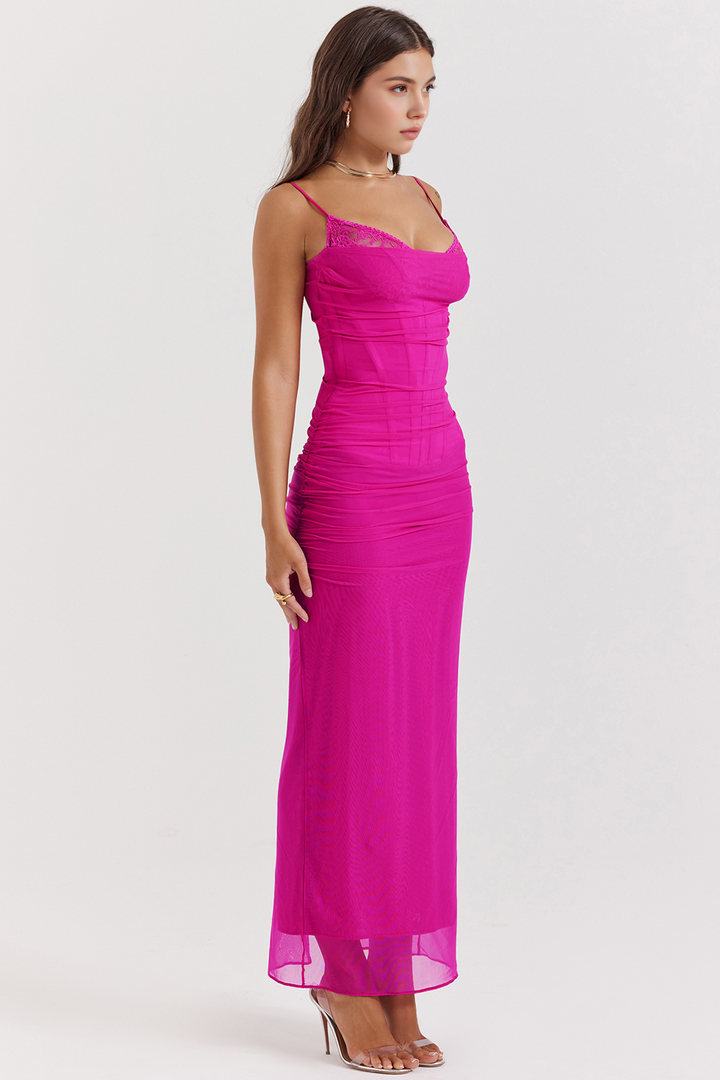 Auri | Abito Drappeggiato in Tulle