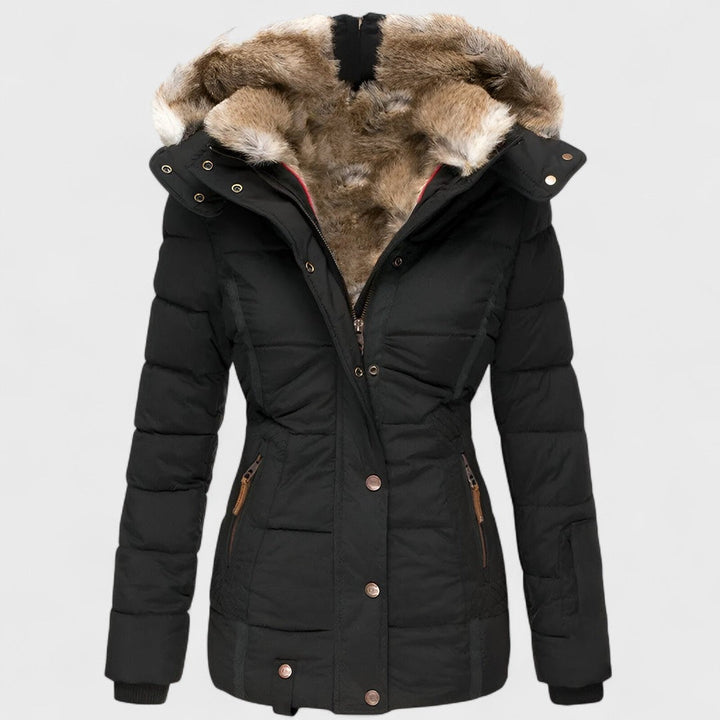 Annamarie - Puffer con cappuccio e design magro adatto