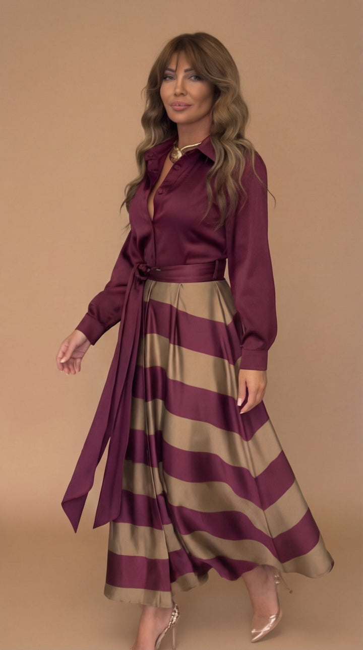 Mila™ | Abito Maxi a Righe