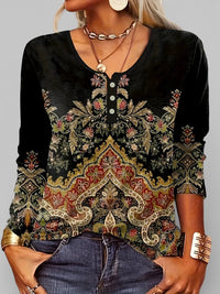 Geneviève | Blusa nera ornamentale