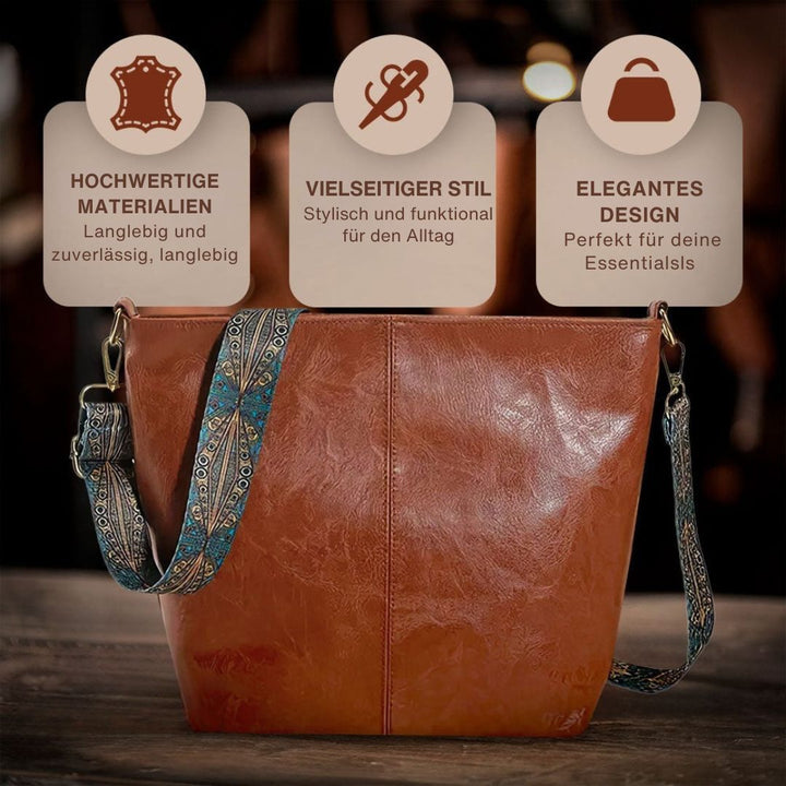 Greta - Borsa a spalla vintage in pelle