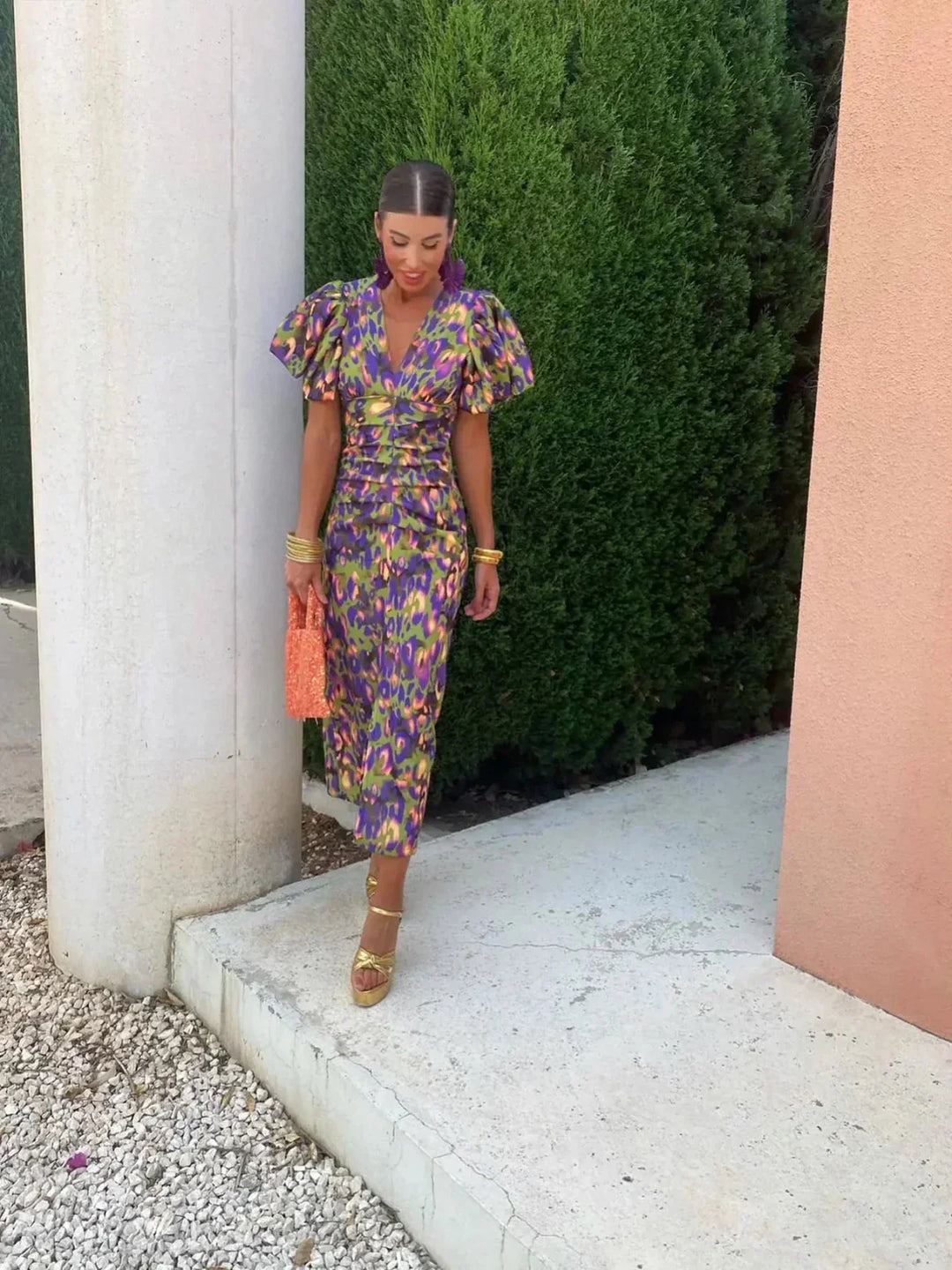Emanuela™ | Abito midi colorato