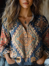 Carolyn | Stampa Artistica Floreale Vintage Casual
