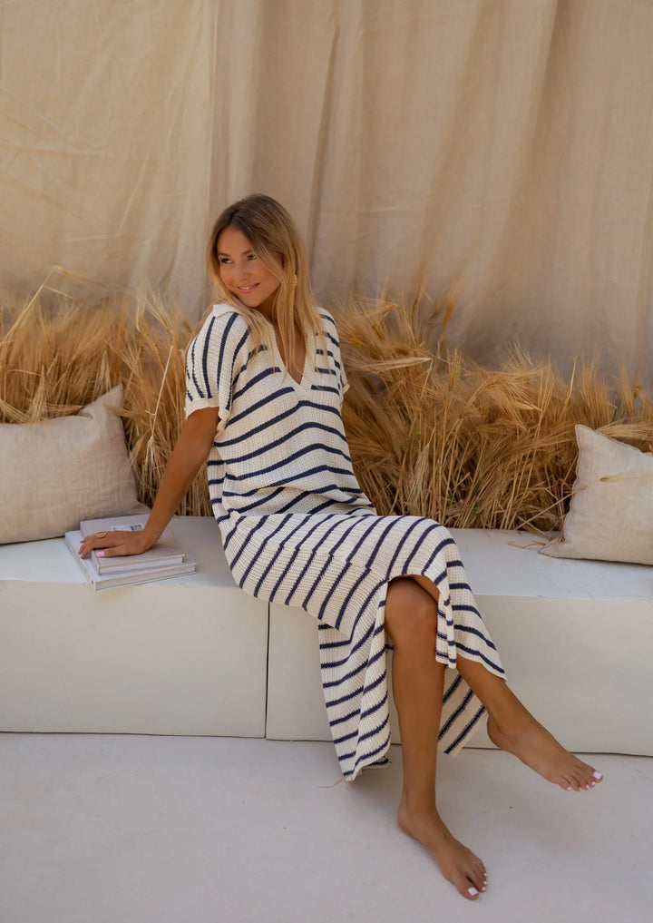 Sophia™ | Abito estivo a righe in maglia