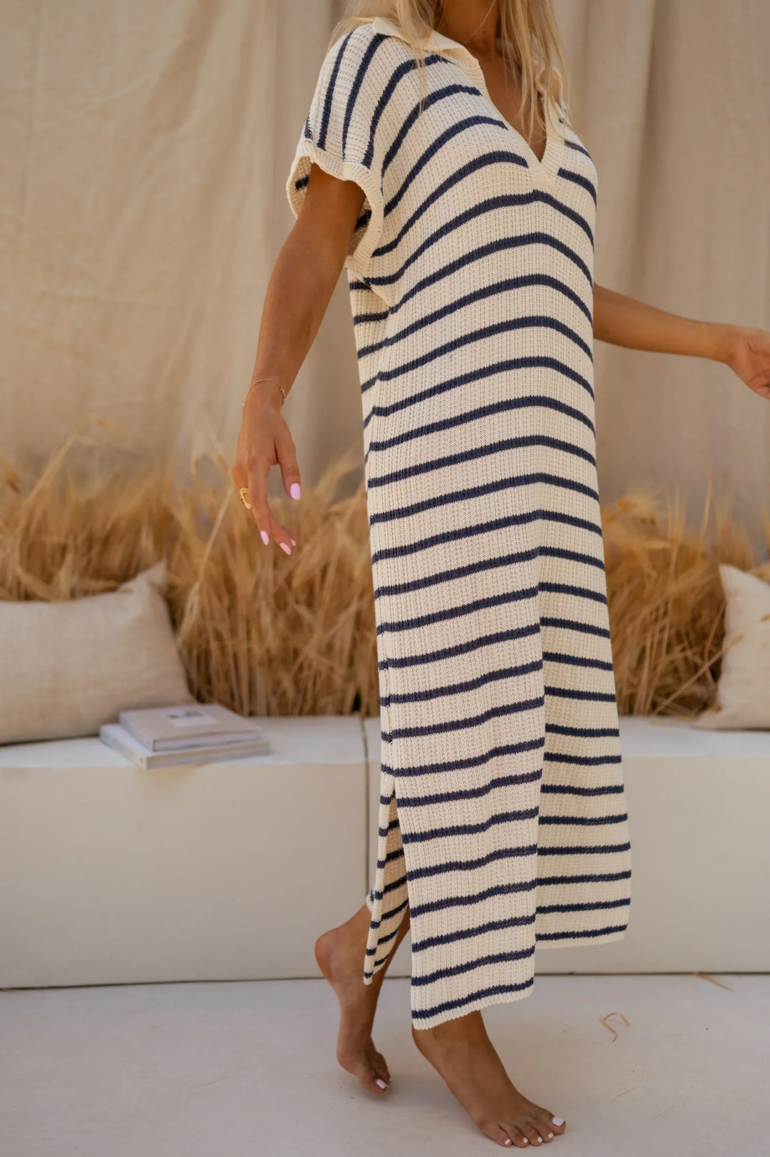 Sophia™ | Abito estivo a righe in maglia