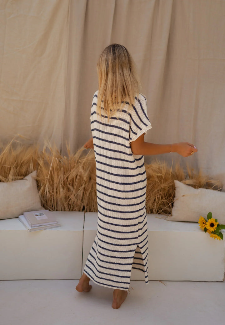 Sophia™ | Abito estivo a righe in maglia