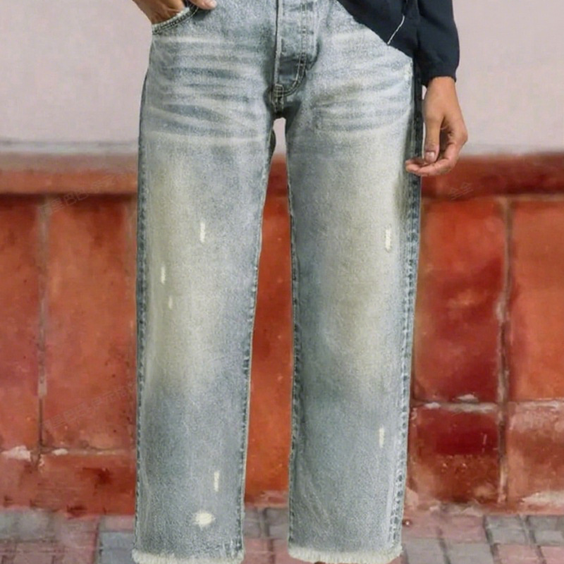 Jeans corti dritti retro per donna