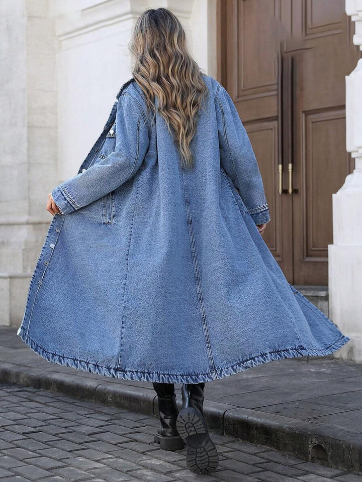 Maya | Giacca di jeans lunga ed elegante